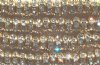 10 6mm Gold Rondelles with Crystal Rhinestones